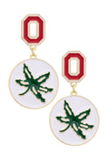 Canvas Style - Ohio State Buckeyes Enamel Drop Earrings