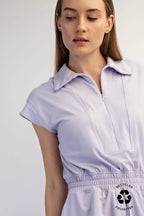 Rae Mode - BUTTER SHORT SLEEVE QUARTER ZIP ROMPER