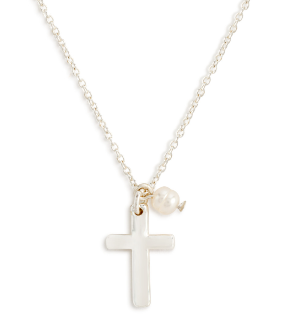 Dainty Cross Necklace - Silver