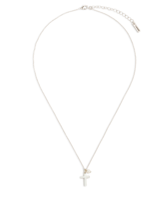 Dainty Cross Necklace - Silver