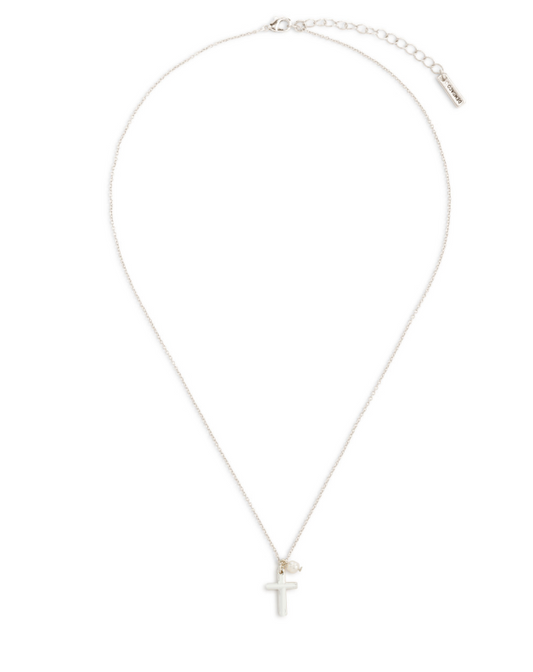Dainty Cross Necklace - Silver