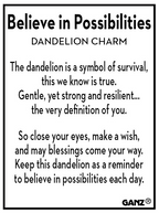 Believe in Possibilities Dandelion Charm
