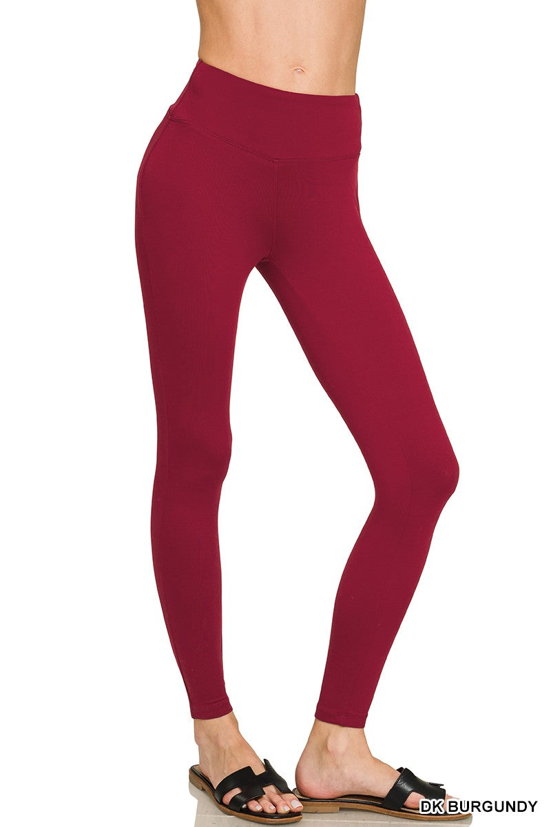 Brushed Dty Microfiber Waistband Leggings