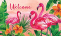 Custom Decor - Mat-FLamingo Sunset