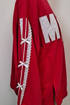 Main Strip - Merry Eyelet Lace Bow Sleeve Sweatshirt