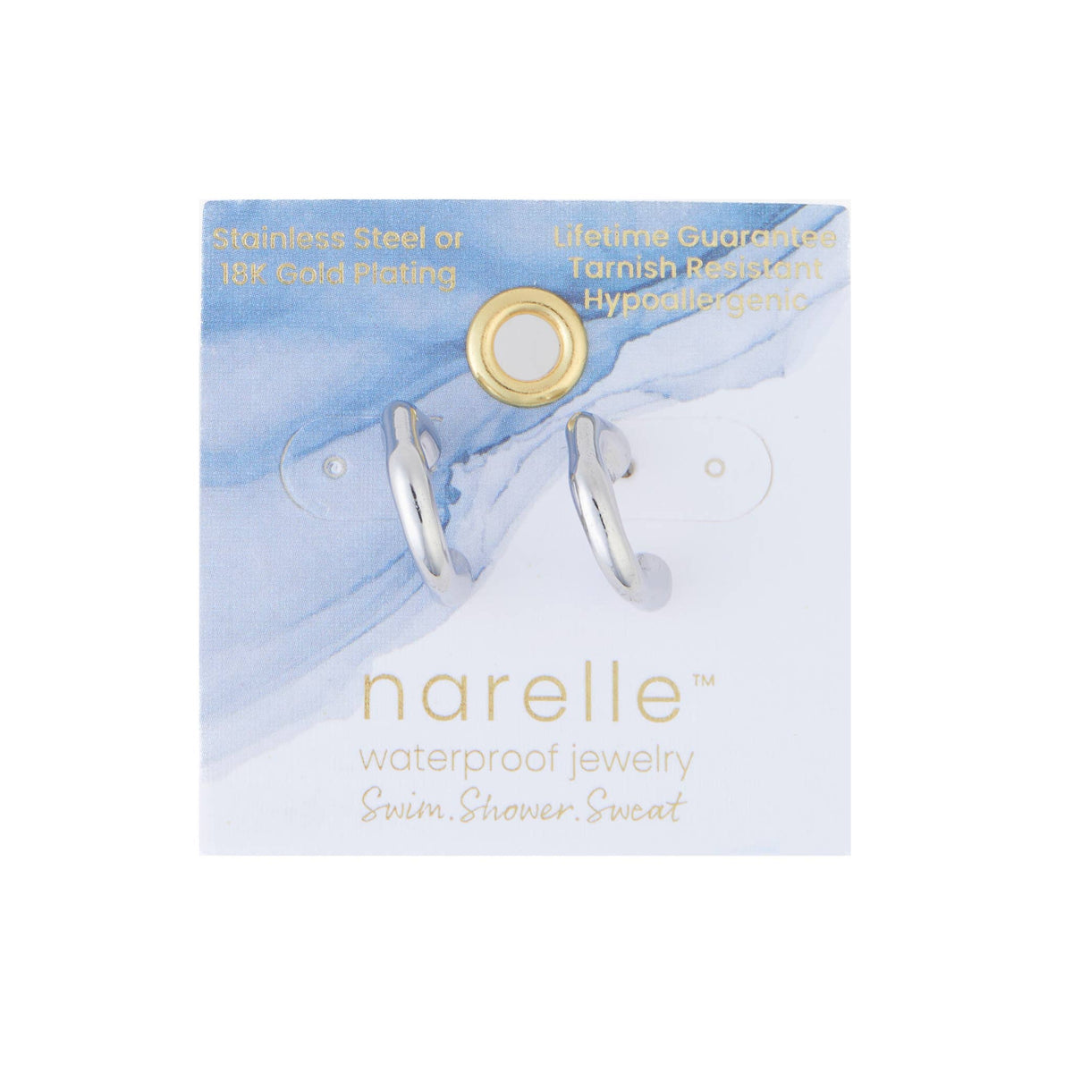 Howard's - Waterproof Earrings Bamboo C-Hoop in Gold & Stainless Steel