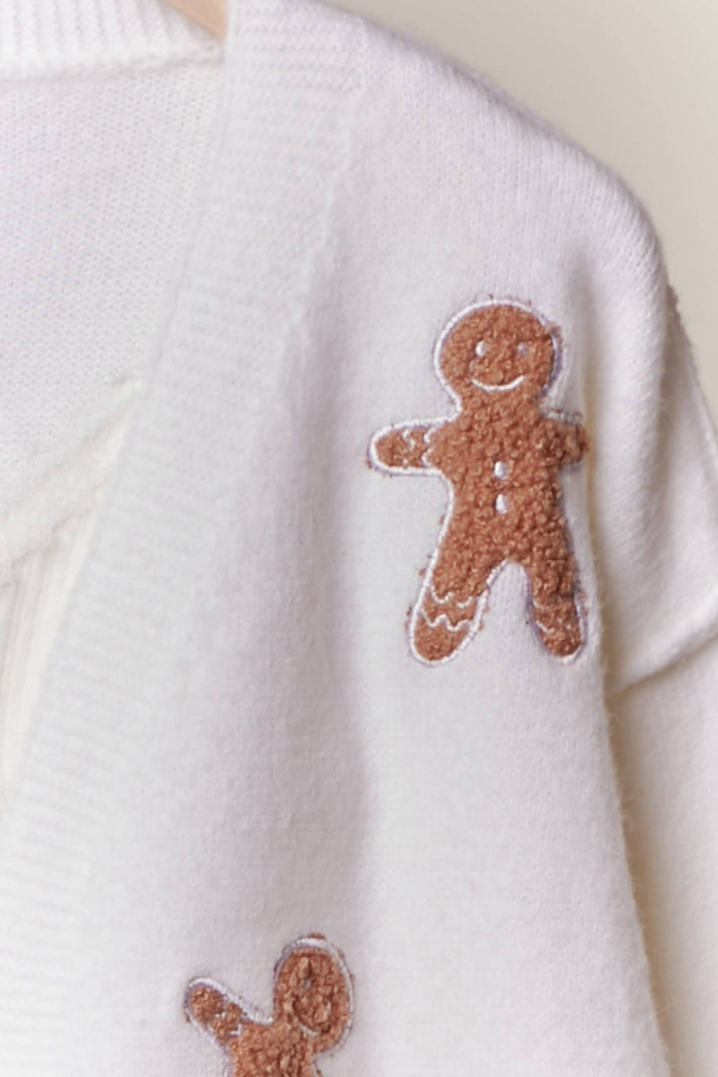 Mello. - Gingerbread Man Patch Cardigan
