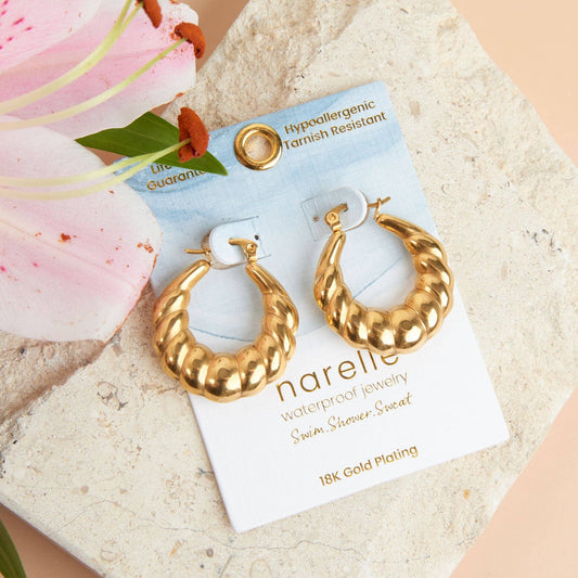 Howard's - Narelle Waterproof Twisted Chunky Hoop Earrings