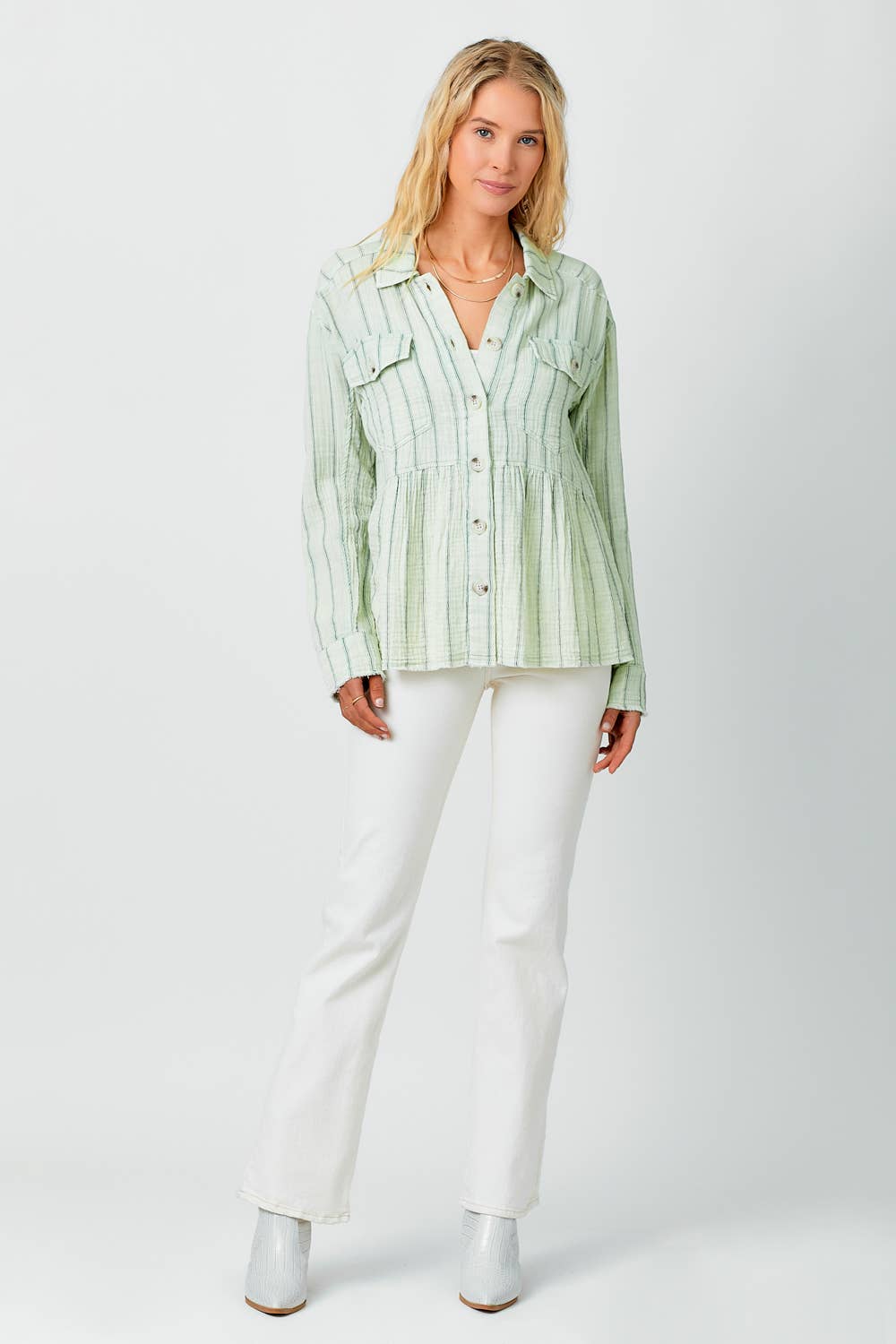 April Washed Peplum Jacket
