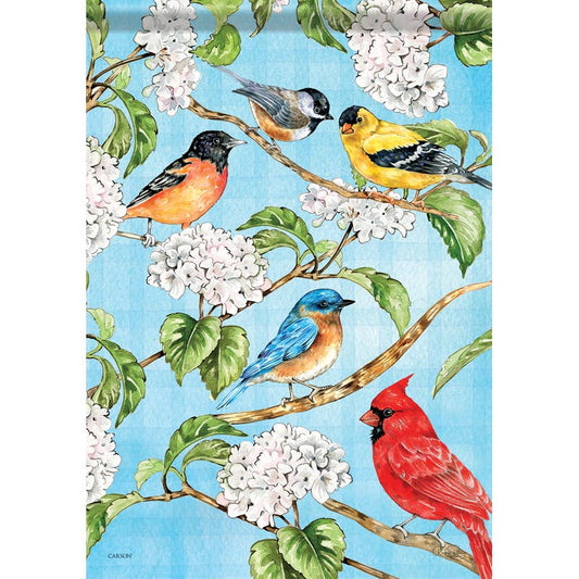 FlagTrends by Carson - "Songbird Gathering" Dura Soft™ Garden Flag