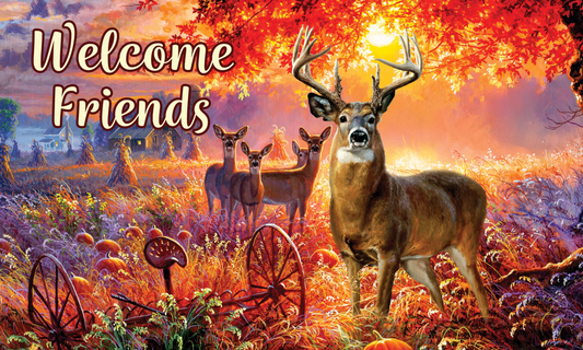 Deer Pumpkins-Floor Mat