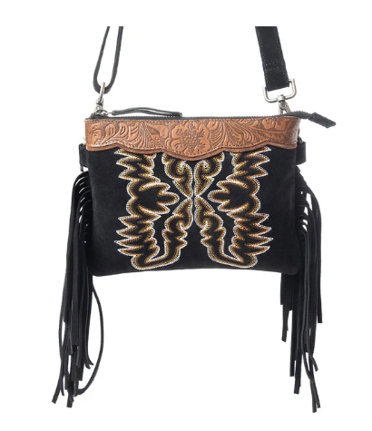 Desert Wing Crossbody Bag In Black - Single