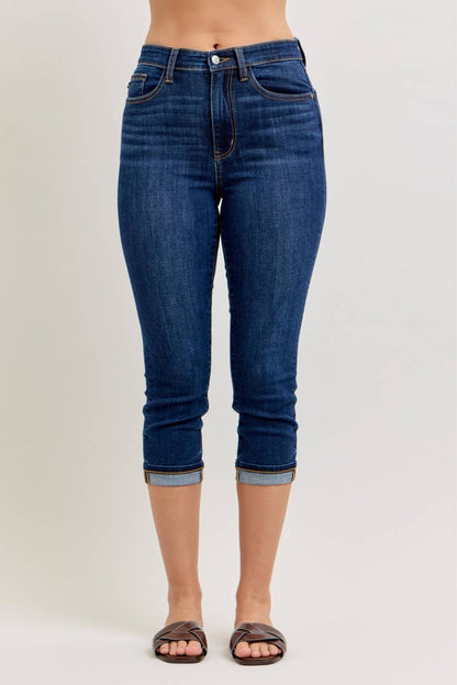 Judy Blue Jeans - HW Capri w/ Single Cuff