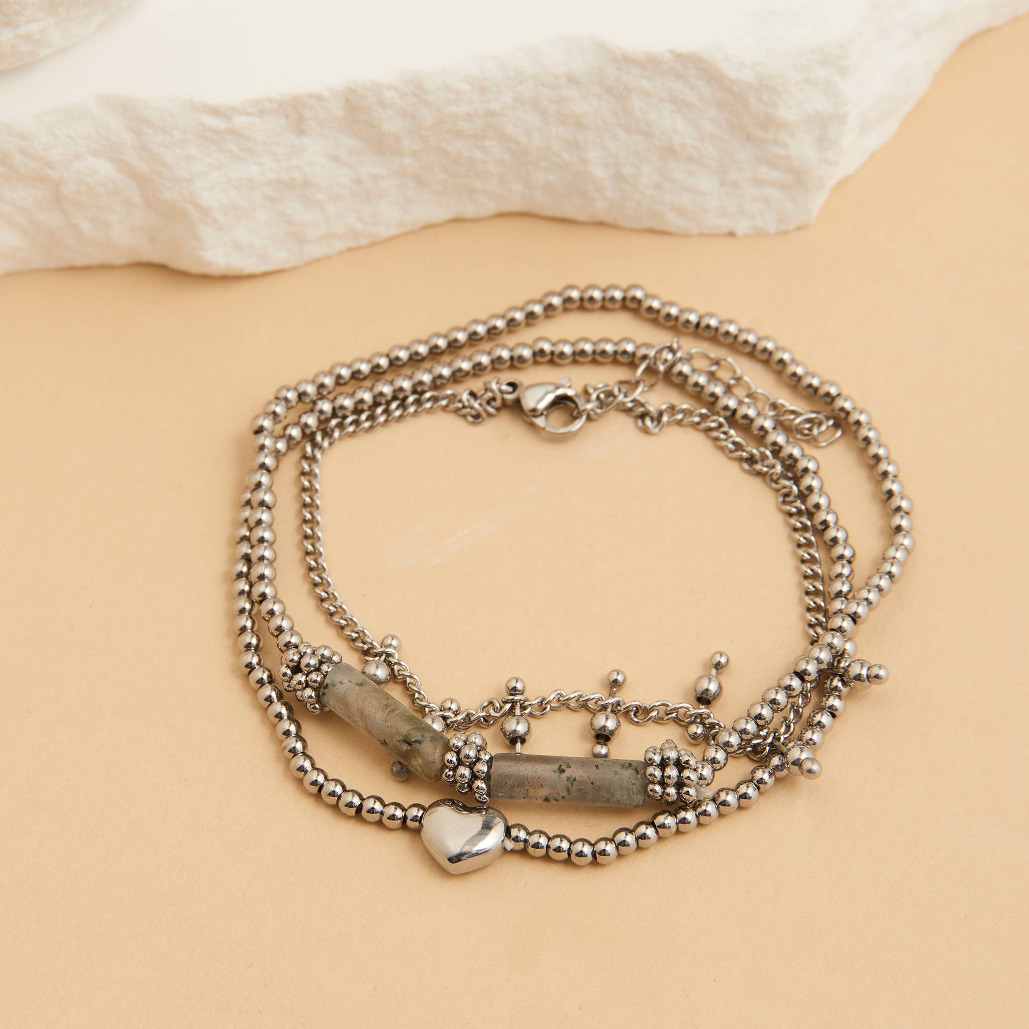 Howard's - Waterproof Bracelet Heart Beaded 3-Piece Set Narelle