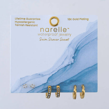 Howard's - Narelle Waterproof Pave Hoop Earring Trio