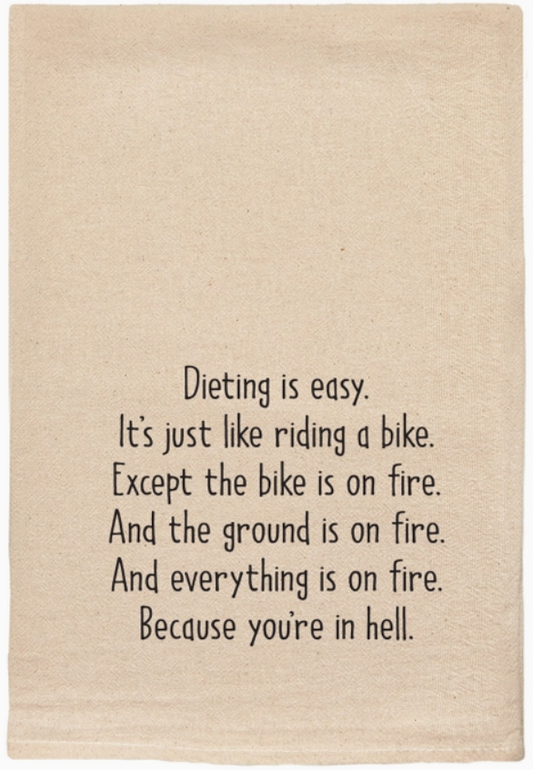 natural funny tea towels