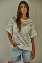 DONI OPEN KNIT SWEATER By Together
