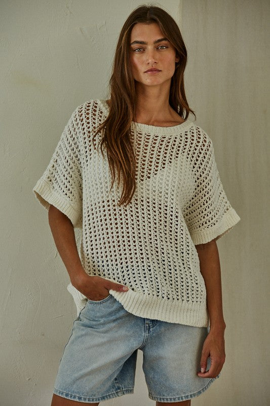 DONI OPEN KNIT SWEATER By Together