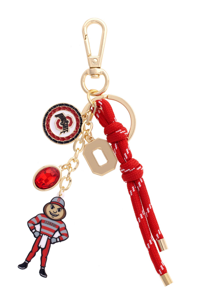 Canvas Style - Ohio State Buckeyes Cluster Bag Charm in Red