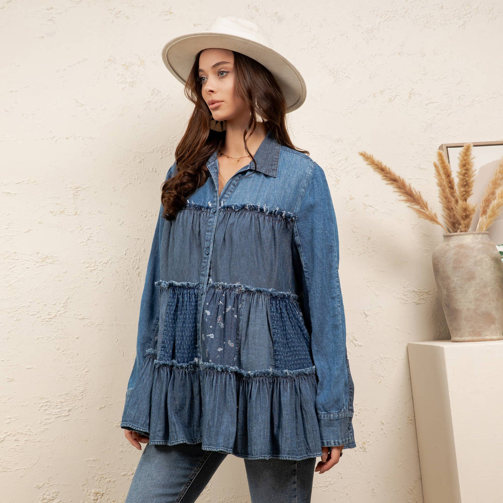 Young Threads - Limited Edition Sweater Knit Jhabla Top with Graceful Tiers