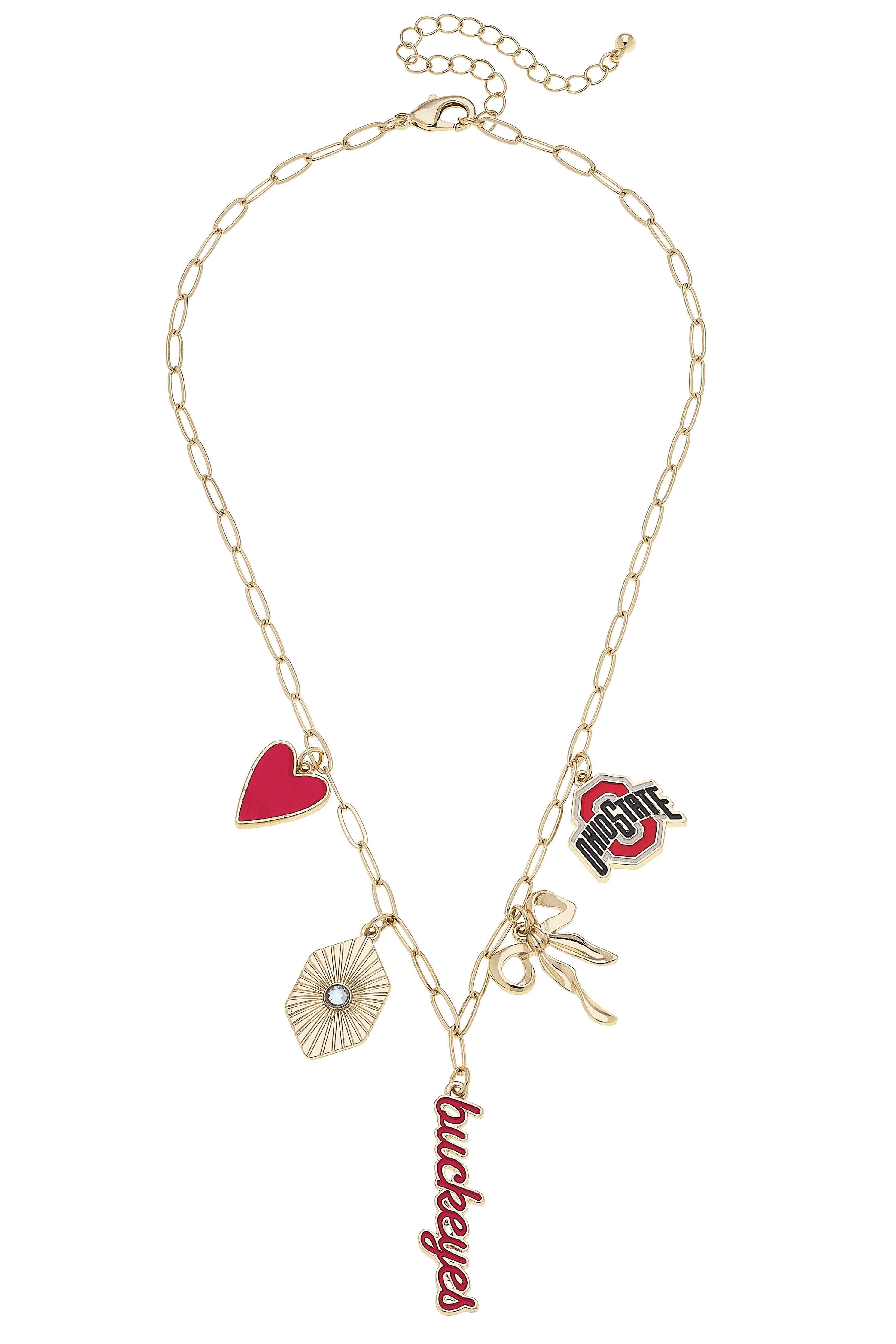 Canvas Style - Ohio State Buckeyes Paper Clip Charm Collector Necklace
