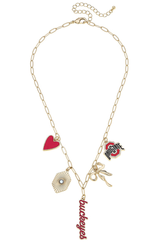 Canvas Style - Ohio State Buckeyes Paper Clip Charm Collector Necklace