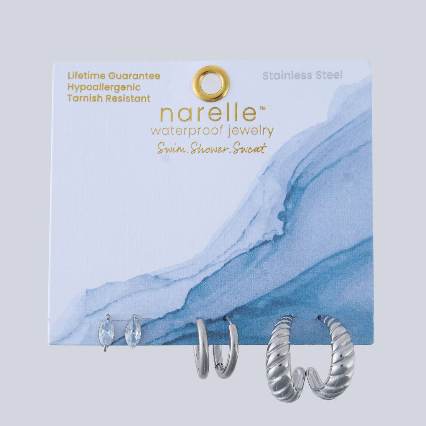 Howard's - Narelle Waterproof Half Moon Hoop Earring Trio