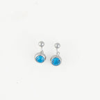 Howard's - Waterproof Earrings Gemstone Dangle Studs in Stainless Steel
