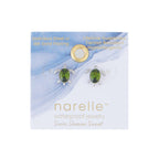 Howard's - Waterproof Earrings Turtle Studs Green Cubic Zirconia