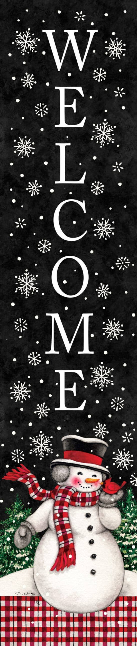 Yard Expression-Snowman and Cardinal