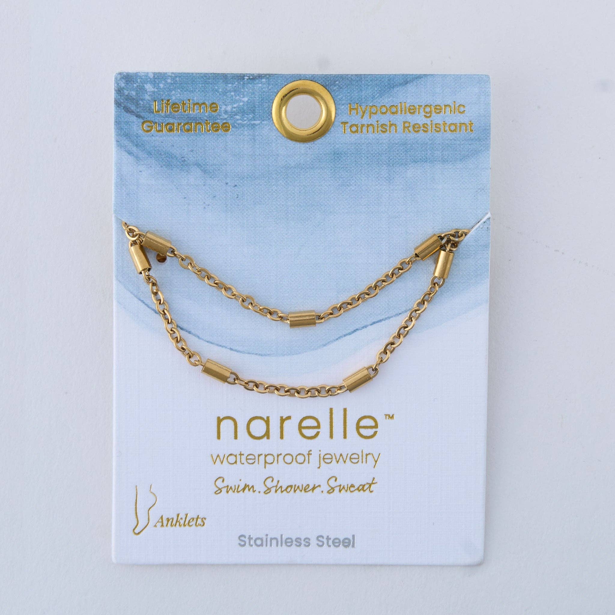 Howard's - Narelle Waterproof Gold Plated Dainty Bar Anklet