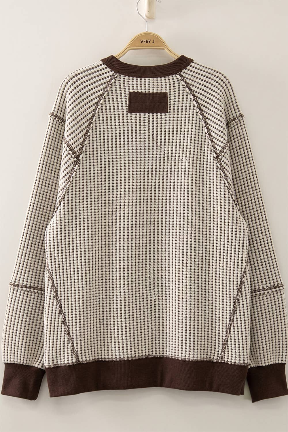Harlow Waffle Patch Detail Pullover