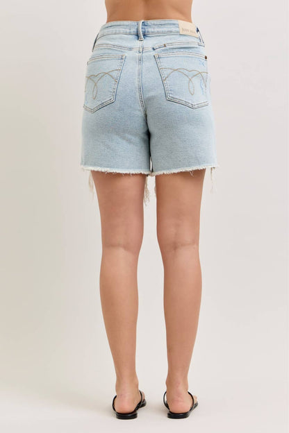 Judy Blue Jeans - HW Rigid Magic Dad Short w/ Cell Phone Back Pkt