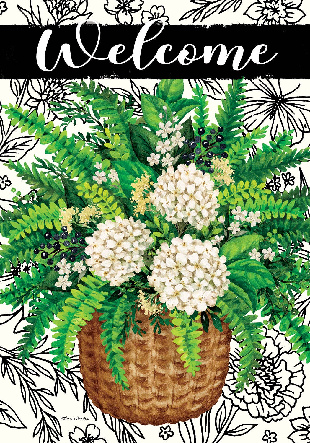 Elegant Fern Flag