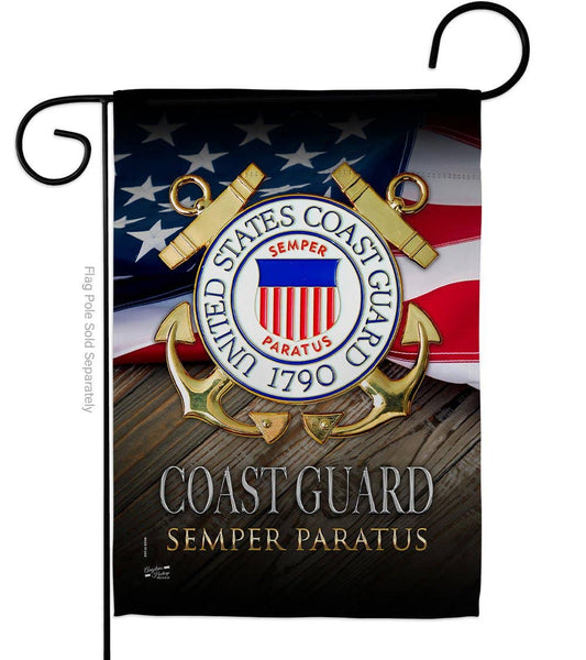 Two Group Flag Co - US Coast Guard Semper Paratus Armed Forces Military Flag