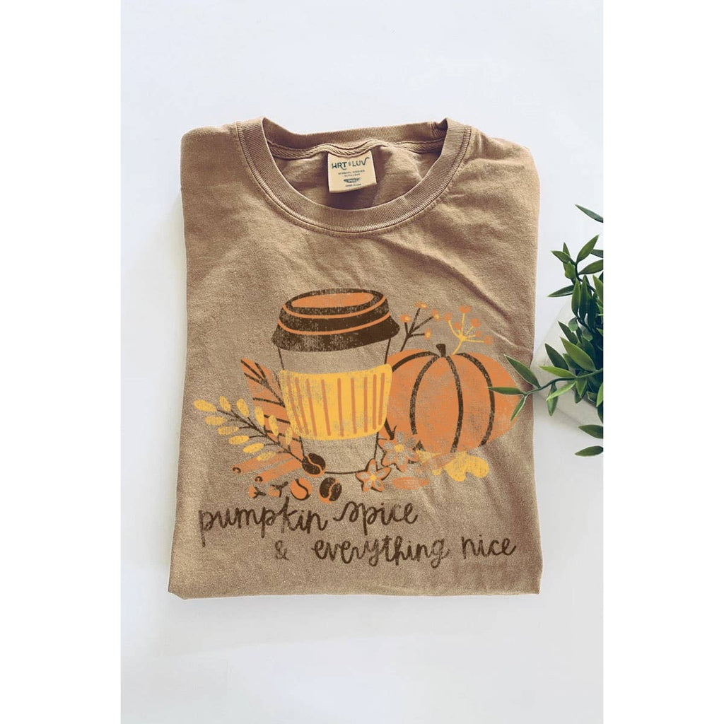 PUMPKIN SPICE MINERAL GRAPHIC TEE-HRTandLUV