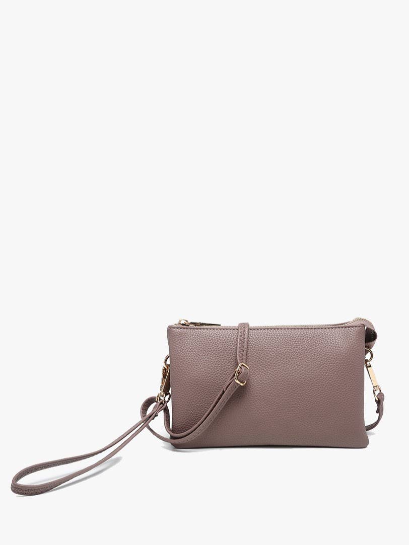 Jen & Co. - M013 Riley Monogrammable 3 Compartment Crossbody/Wristlet