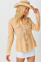 April Washed Peplum Jacket