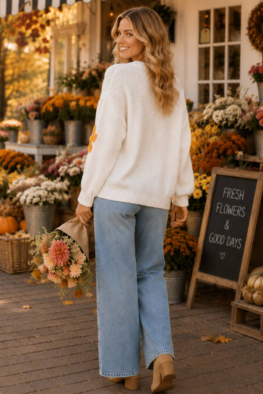 Main Strip - Flower Embroidered Cardigan