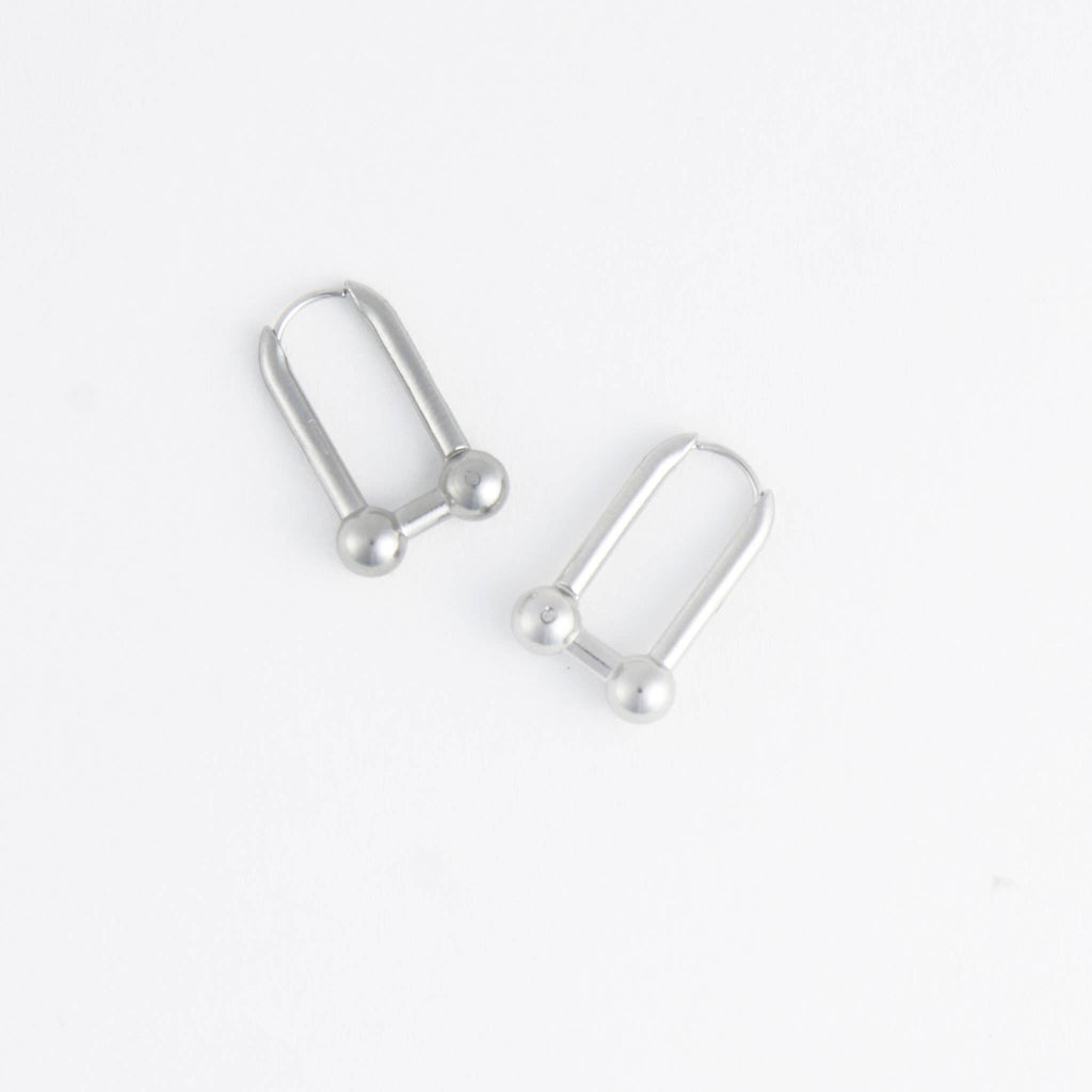 Howard's - Waterproof Earrings Chunky U-Link Hoop in Gold & Steel
