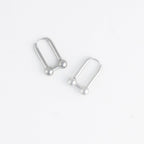 Howard's - Waterproof Earrings Chunky U-Link Hoop in Gold & Steel