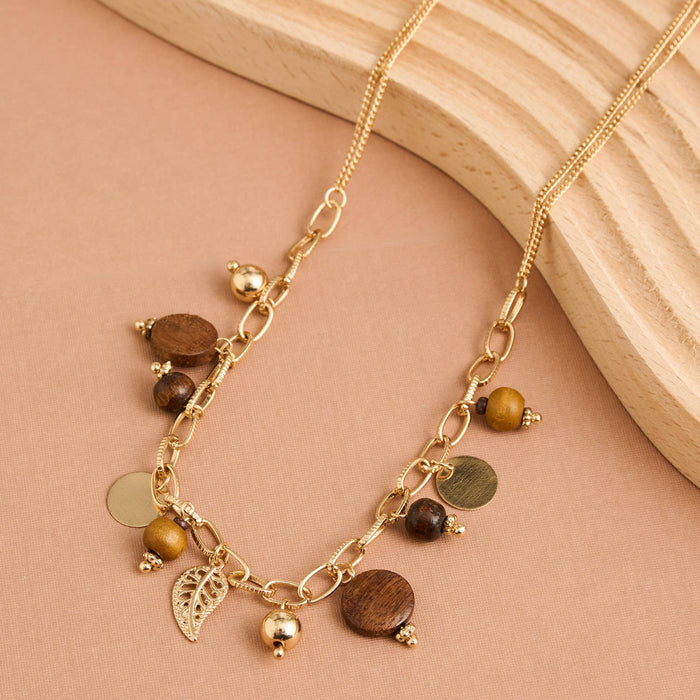 Charm Necklace 17" Collar Multi Pendant Layered Statement