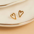 Howard's - Waterproof Earrings Heart Stud in Gold & Stainless Steel