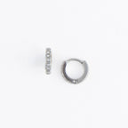 Howard's - Waterproof Earrings Narelle Pave Huggie Hoop Gold & Steel