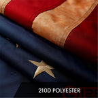 Betsy Ross Tea Stained Flag 3x5FT Embroidered Polyester