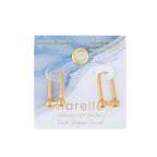 Howard's - Waterproof Earrings Chunky U-Link Hoop in Gold & Steel