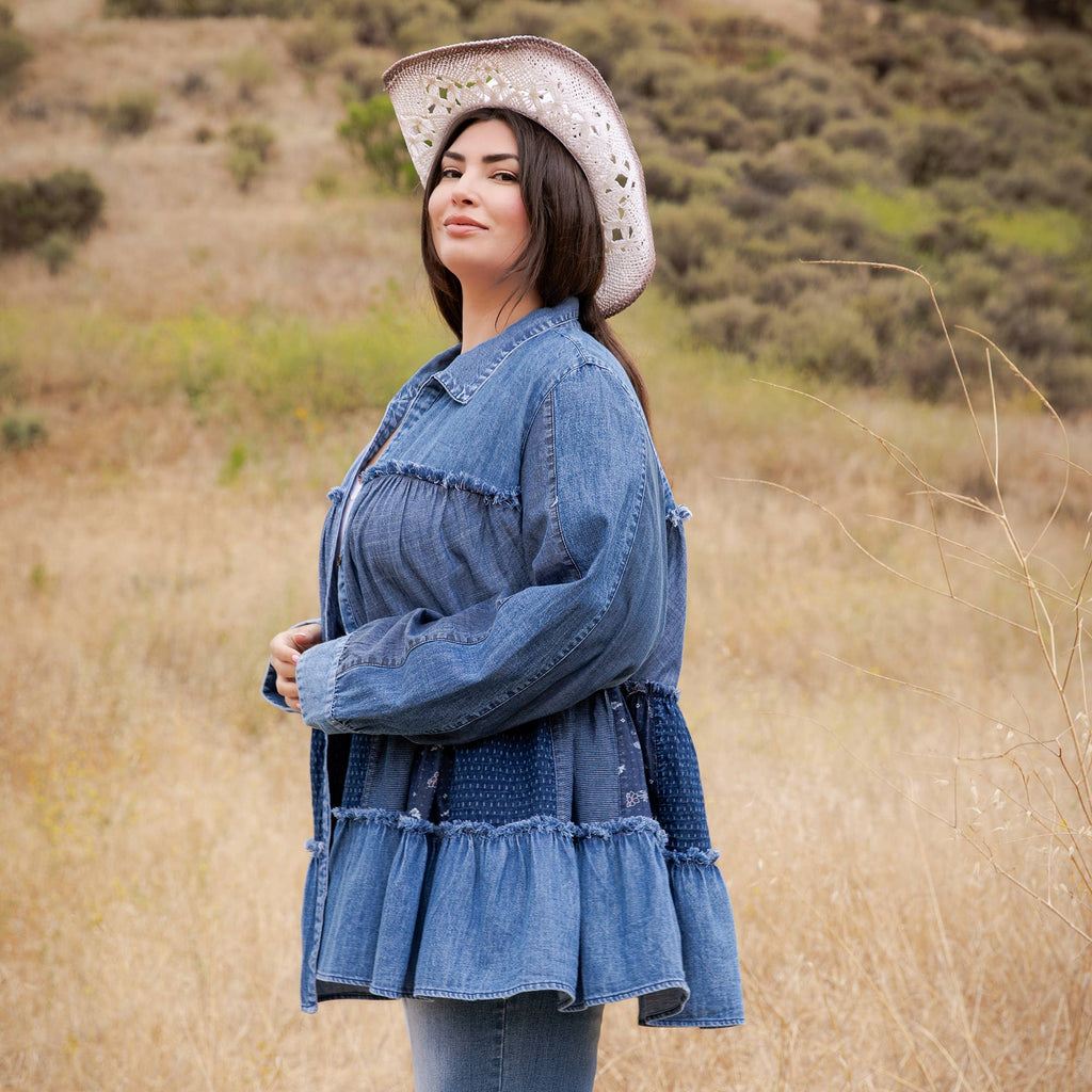 Young Threads - Limited Edition Sweater Knit Jhabla Top with Graceful Tiers