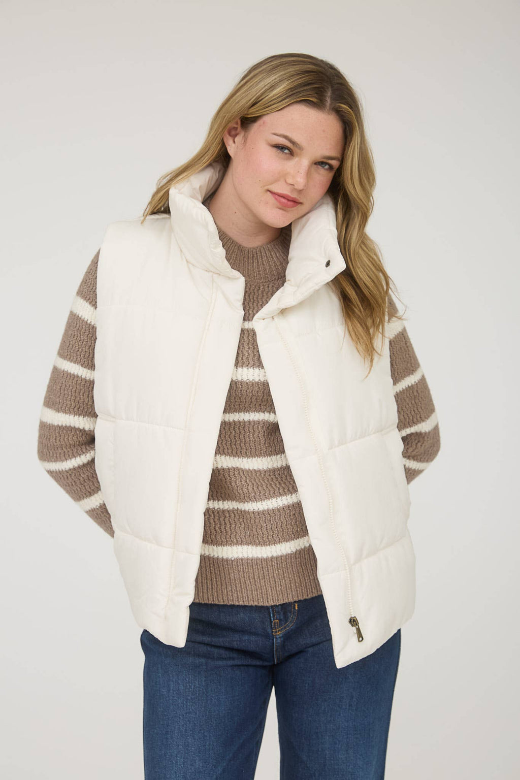 Misty SOLID ZIP UP PUFFER VEST
