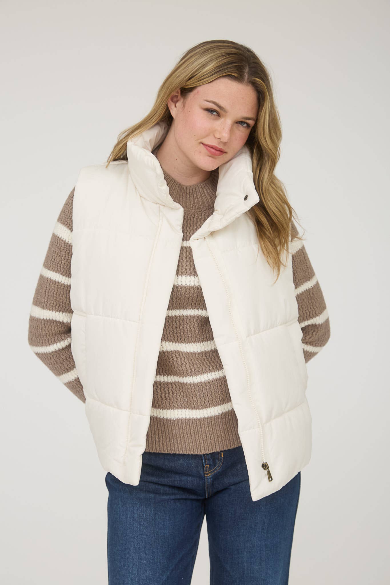 Misty SOLID ZIP UP PUFFER VEST