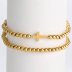 Howard's - Cross Bracelet Beaded Stretch Waterproof Narelle Duo Set